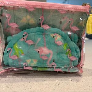 Flamingo Print Makeup Eraser - Pink and Green Dalmongos, rare print! $25